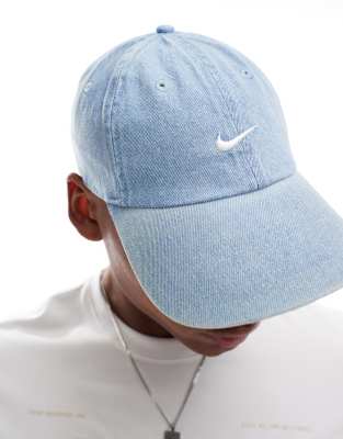 Nike Unisex Club Unstructured Denim Cap In Blue