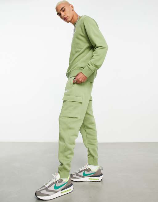 Nike Club cargo joggers in alligator green ASOS