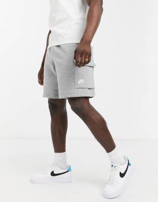 Nike Club Cargo Shorts In Gray-grey