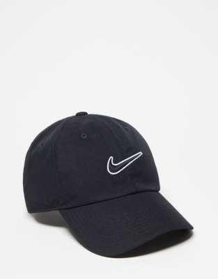 Nike - Club - Casquette avec logo virgule - Noir