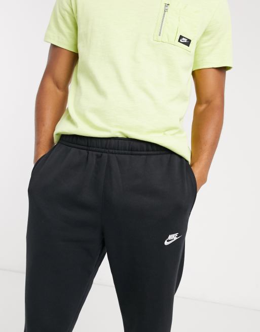 Nike Club casual fit cuffed joggers in black