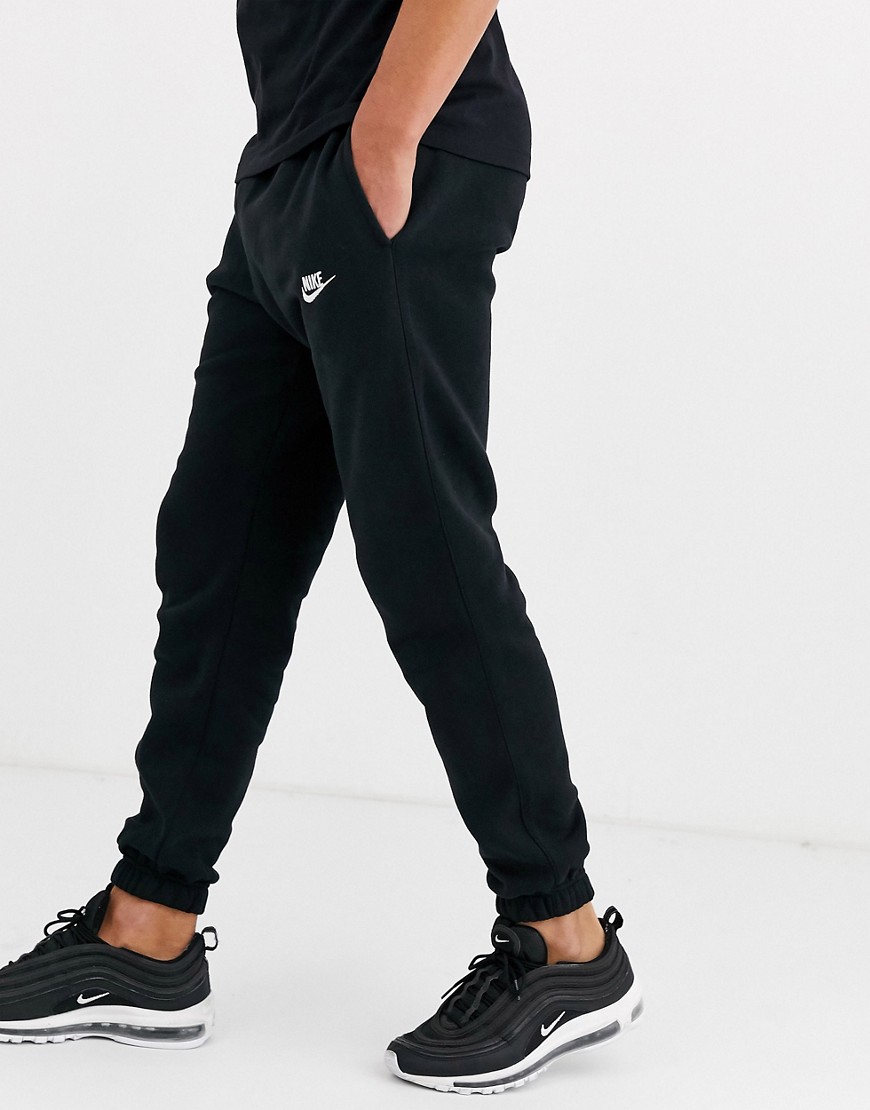 Nike Club casual fit cuffed sweatpants in black
