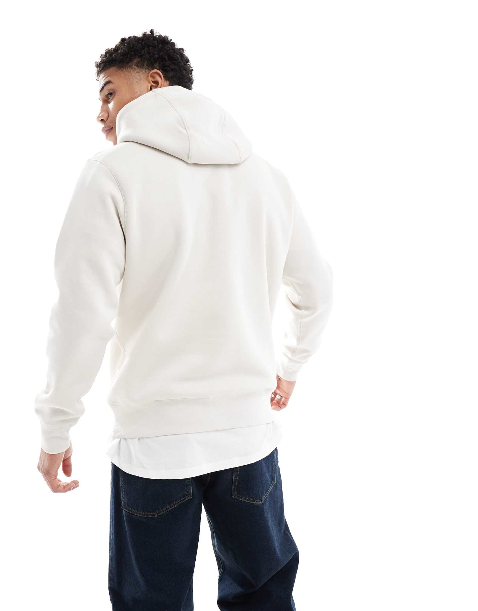 Nike club logo hoodie white deals