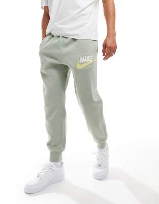 Club Chenile Futura logo sweatpants in khaki-Green