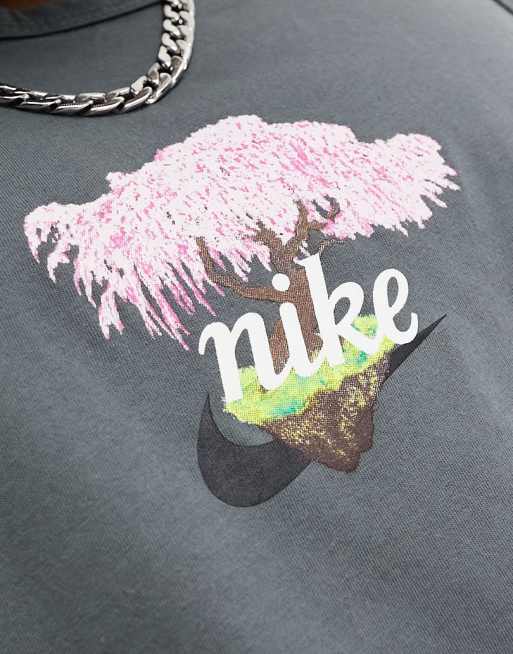 Nike Club Cherry Blossom Tank Top in Gray