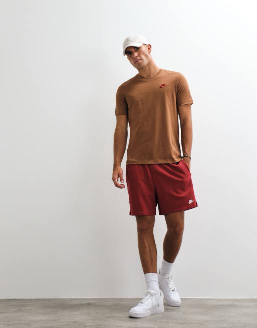 Nike Club chest logo t-shirt in brown, 2 of 5