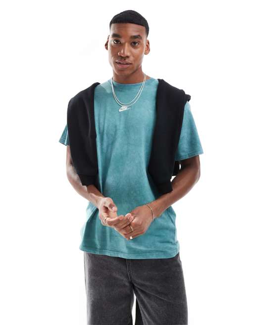 Nike Club – Ciemnozielony sprany T-shirt