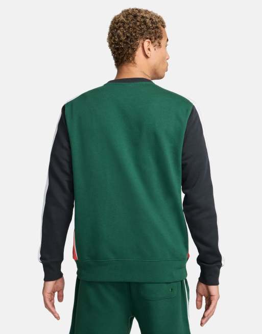 Nike dark green crew neck sale