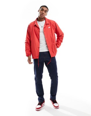 Nike Club Coach Jacket In Red