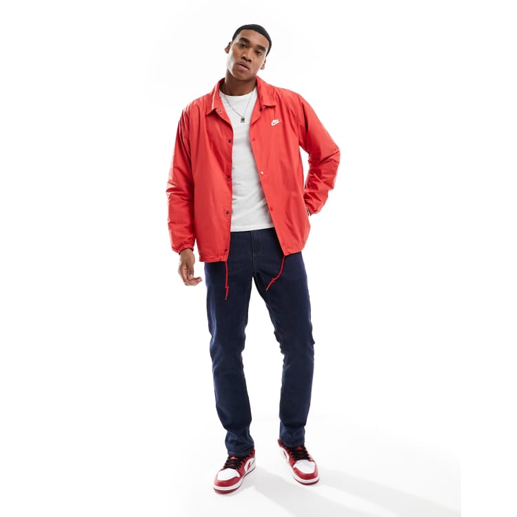 Nike Club coach jacket in red