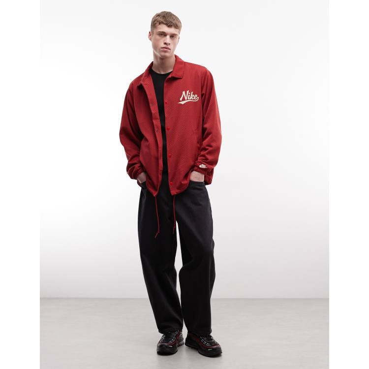 Nike Club Coaches jacket in red | ASOS