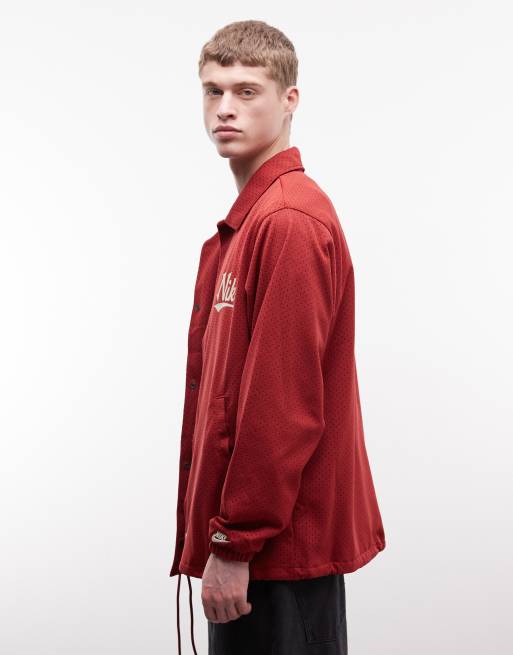 Nike Club Coaches jacket in red, 5 of 5