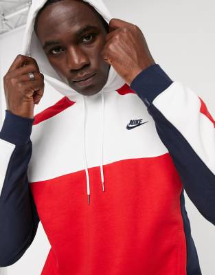 red white and blue nike hoodie