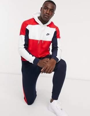 red white blue nike hoodie