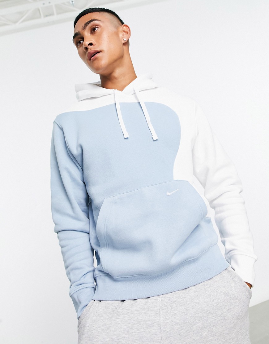 Nike Club Color Clash hoodie in blue/white