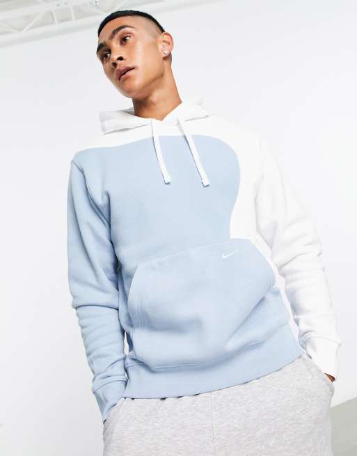 Blue and white sales nike sweatshirt