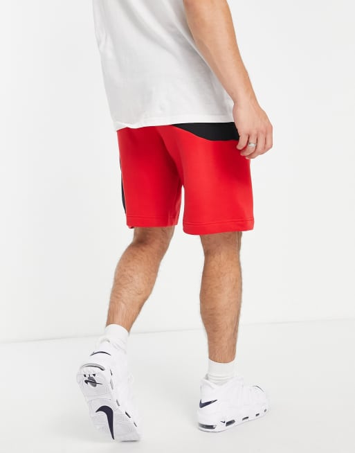 Red nike sweat shorts outlet