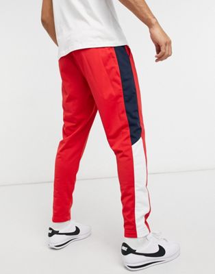 blue and red nike joggers