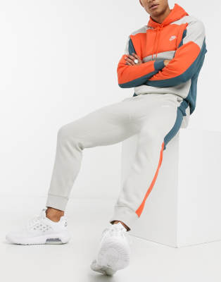 nike club cuffed joggers in stone