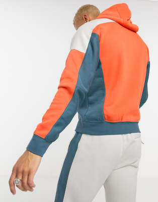 nike club colour block overhead hoodie