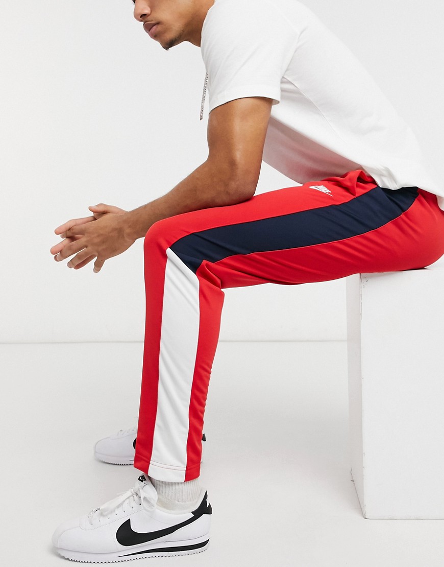 Nike Club colourblock joggers in red/white/blue
