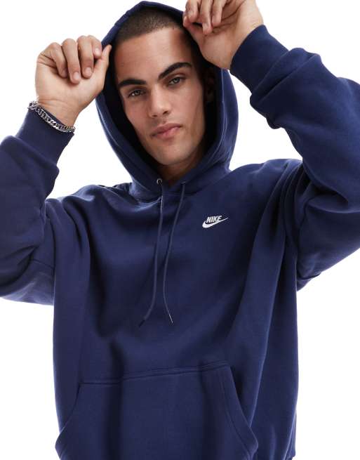 Nike Club crew hoodie in navy