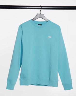 blue nike crew neck