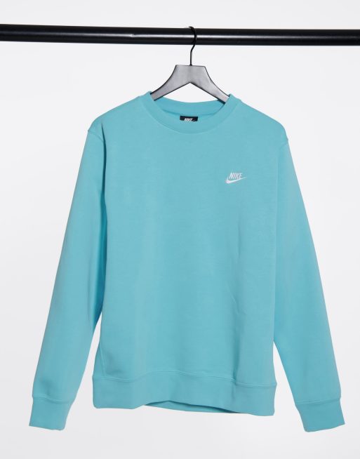 Nike Club crew neck sweat in aqua