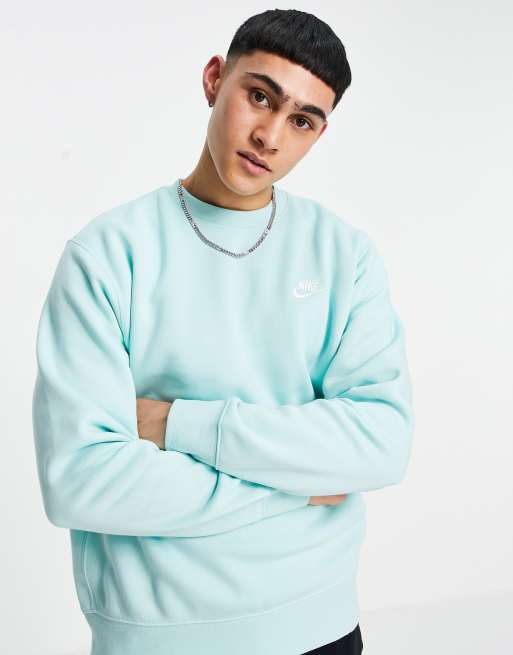 Nike Club crew neck sweat in aqua, 3 of 4