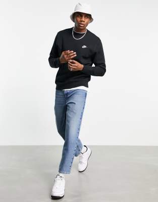 Nike Club crew neck sweat in black | ASOS