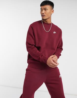 nike maroon crew neck