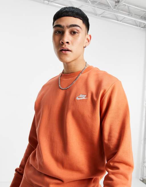 Nike Club crew neck sweat in dusty red