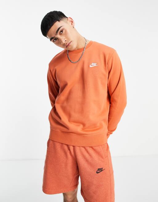 Nike Club crew neck sweat in dusty red