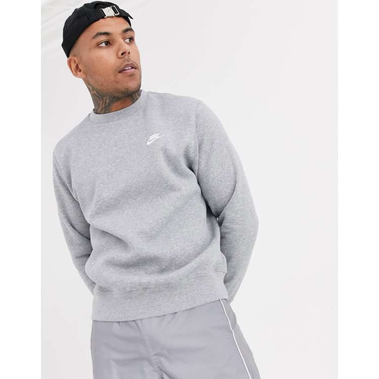 Grey crew neck online sweatshirt nike