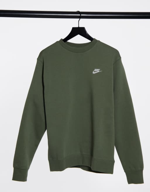 Nike Club crew neck sweat in khaki