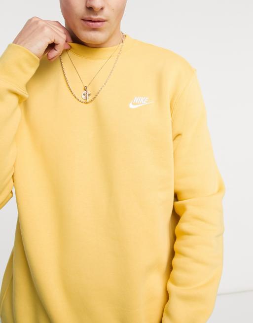 Nike yellow hot sale crew neck