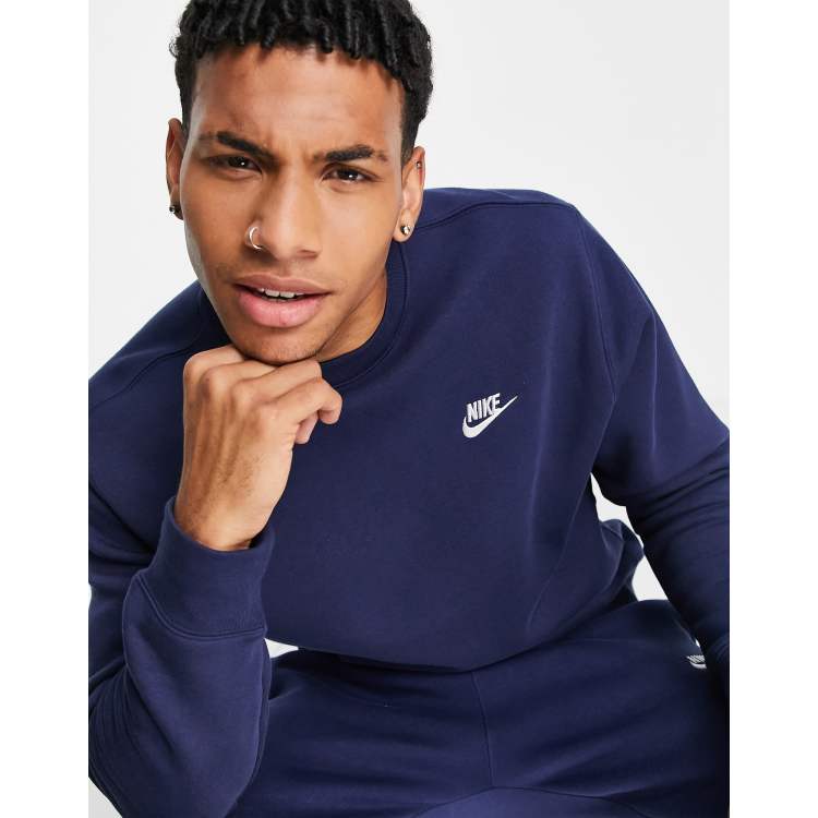 Nike foundation crew outlet sweatshirt blue