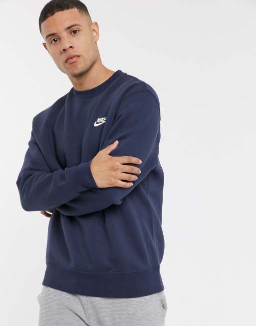 Nike crew neck navy sale