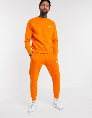 orange nike sweatsuit 