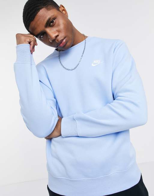 Light blue on sale nike sweatshirt