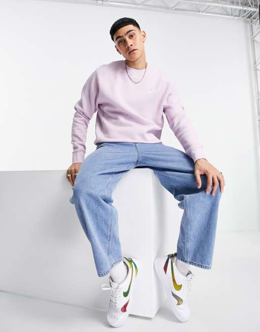 Nike Club crew neck sweat in pale purple