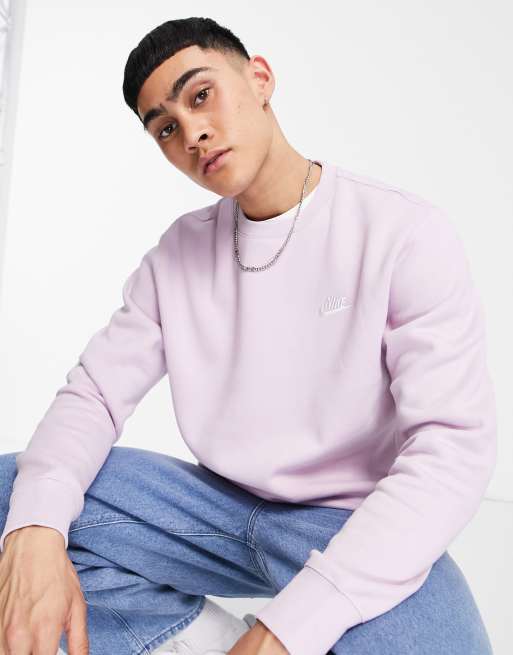 Nike Club crew neck sweat in pale purple