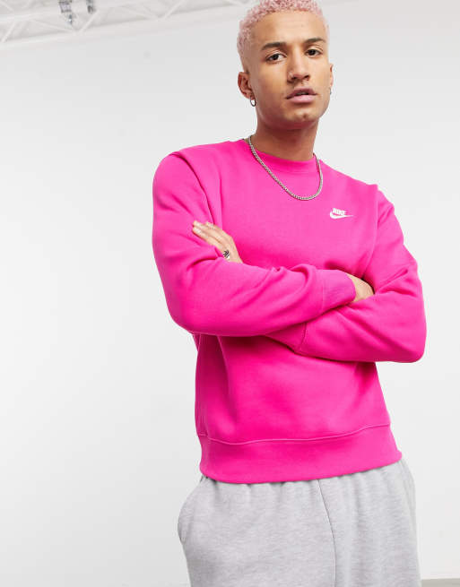 Pink nike best sale crew neck mens