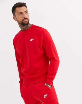 red nike crew neck