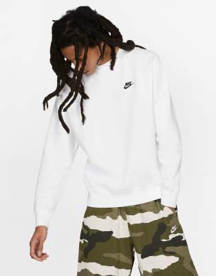 nike club camo crew sweat