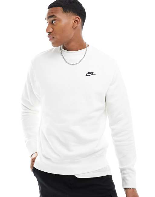 Nike Club crew neck sweat in white