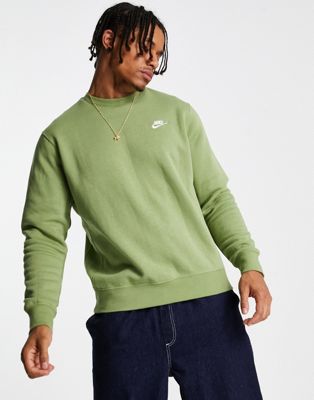 Nike Club crew neck sweatshirt in alligator - ASOS Price Checker