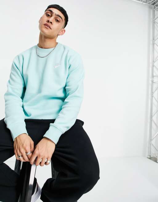 Nike Club crew neck sweatshirt in aqua