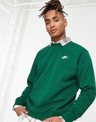 Nike Club crew neck sweatshirt in gorge green