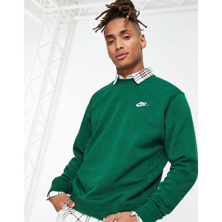 Dark green 2025 nike crew neck